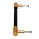 Black Golden Medium Cylinder Glass Door Handles